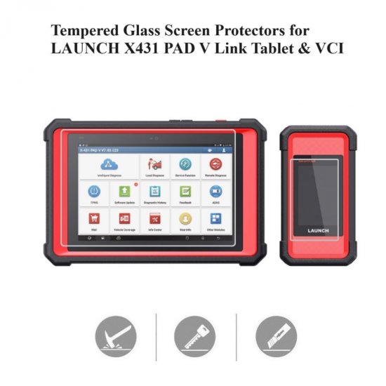 Tempered Glass Screen Protectors for LAUNCH X431 PAD V Link